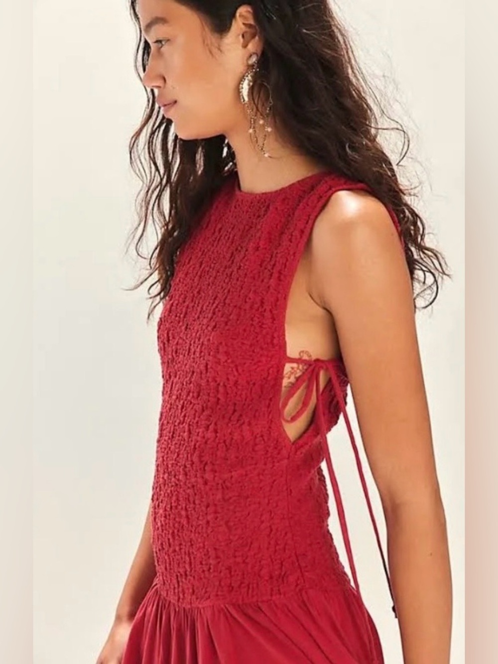 FREE PEOPLE by free-est Sterling Maxi Dress In July Red Size Small- NWT! - Picture 3 of 11